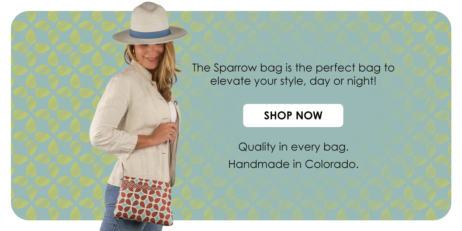Maruca's Sparrow bag is perfect for day or night!