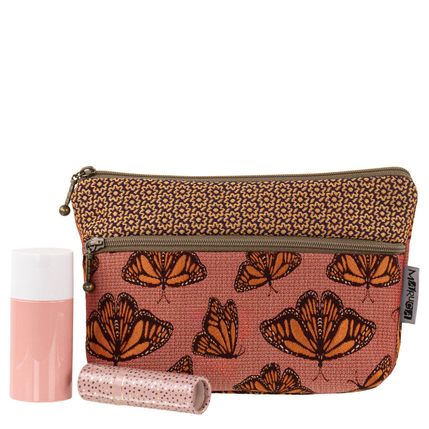 【MARUKO】PEAU DE L'ANGE 2パック Women's Small Metro Adjustable Strap Camera Bag, Copper Metallic